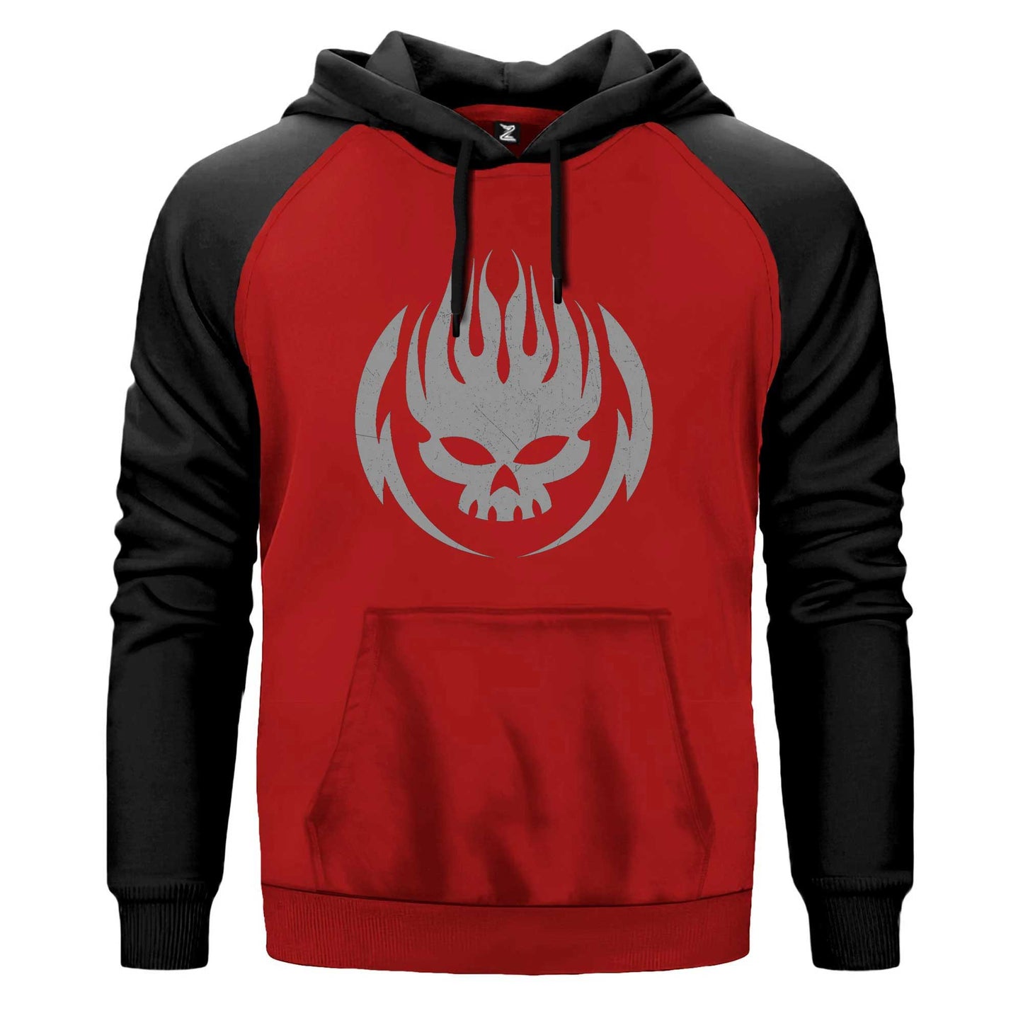 The Offspring Grup Logo Renkli Reglan Kol Sweatshirt Kapşonlu