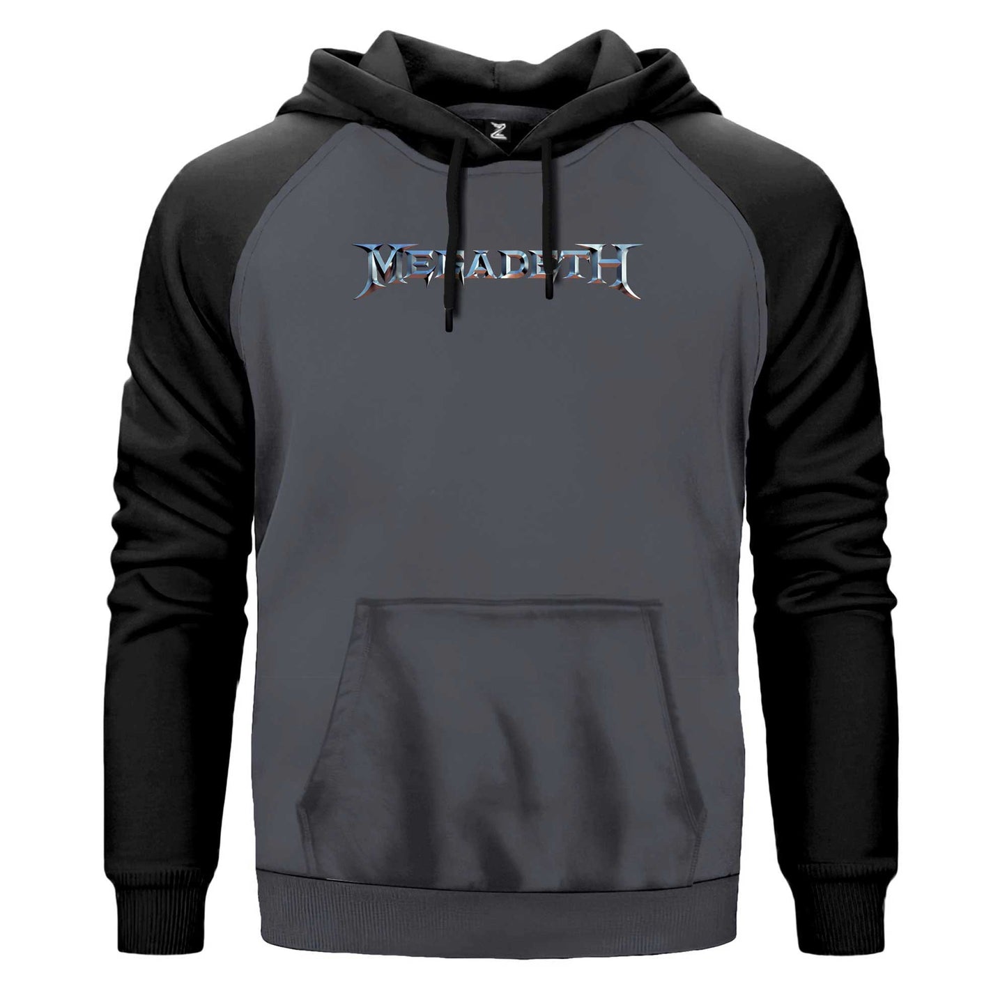 Megadeth Text Rainbow Renkli Reglan Kol Sweatshirt Kapşonlu