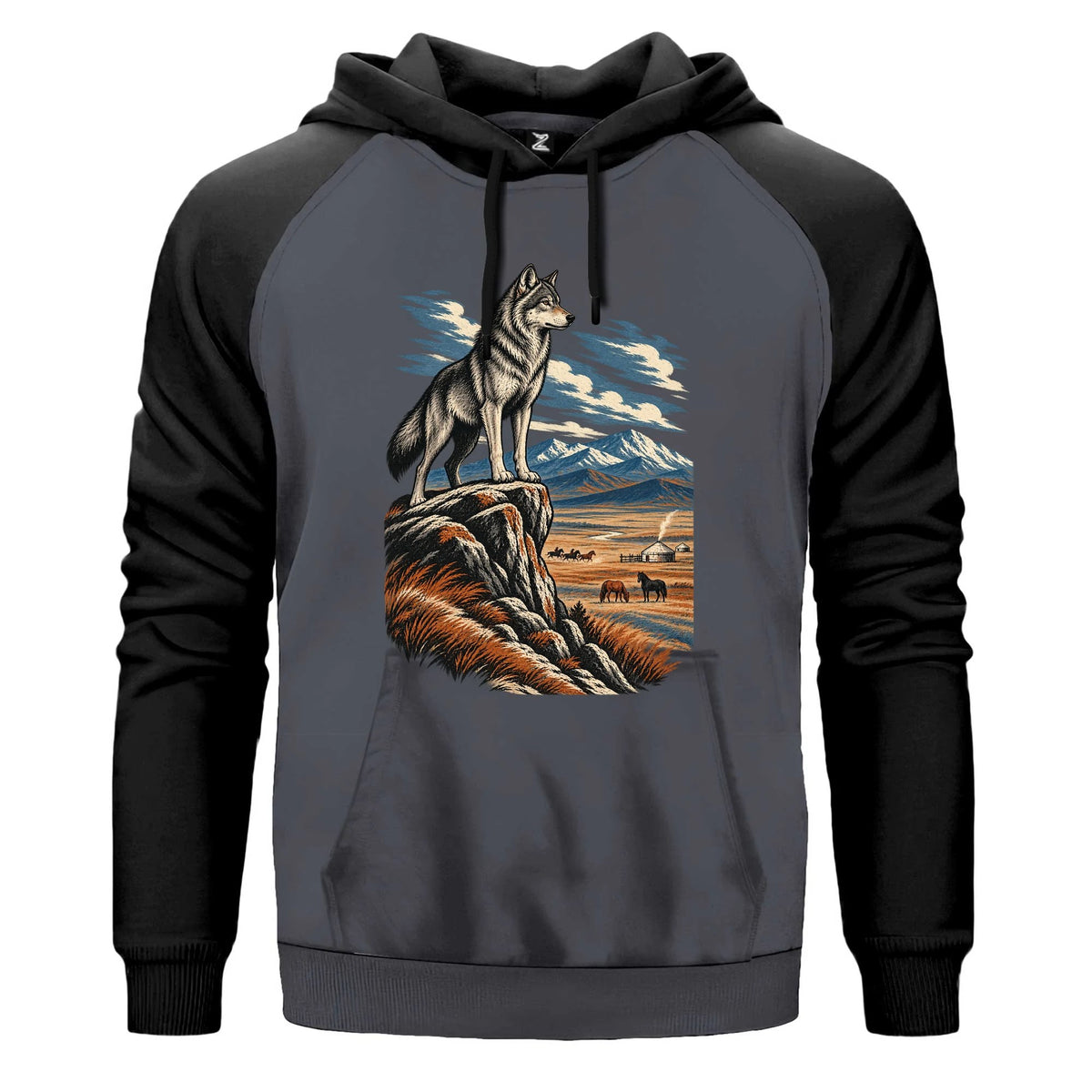 Bozkır Nöbetçisi Renkli Reglan Kol Sweatshirt Kapşonlu