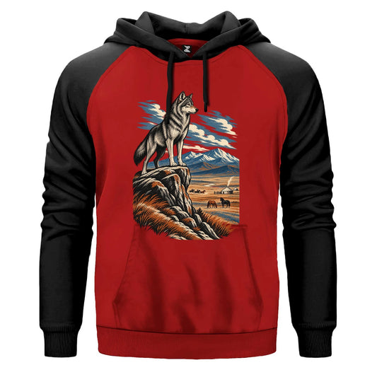 Bozkır Nöbetçisi Renkli Reglan Kol Sweatshirt Kapşonlu