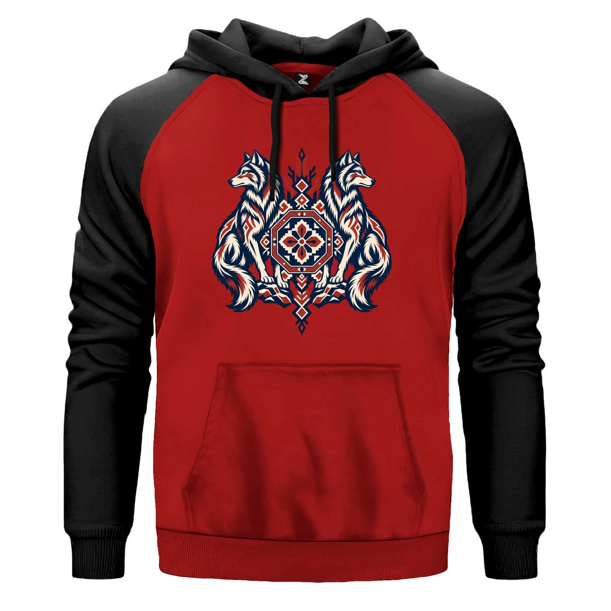 Muhafız Bozkurtlar Renkli Reglan Kol Sweatshirt Kapşonlu