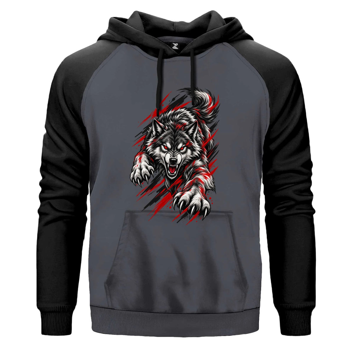 Atak Bozkurt Renkli Reglan Kol Sweatshirt Kapşonlu