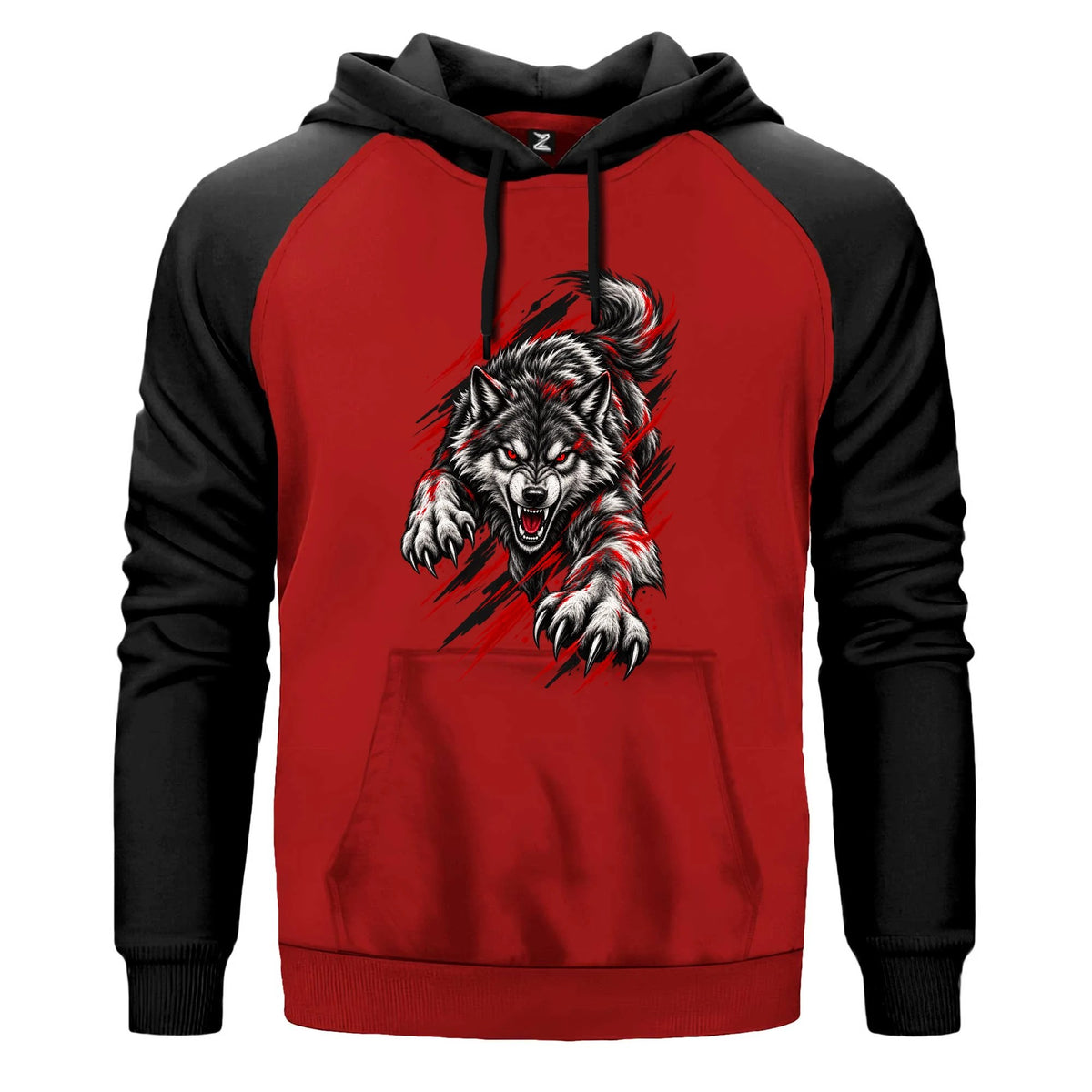 Atak Bozkurt Renkli Reglan Kol Sweatshirt Kapşonlu