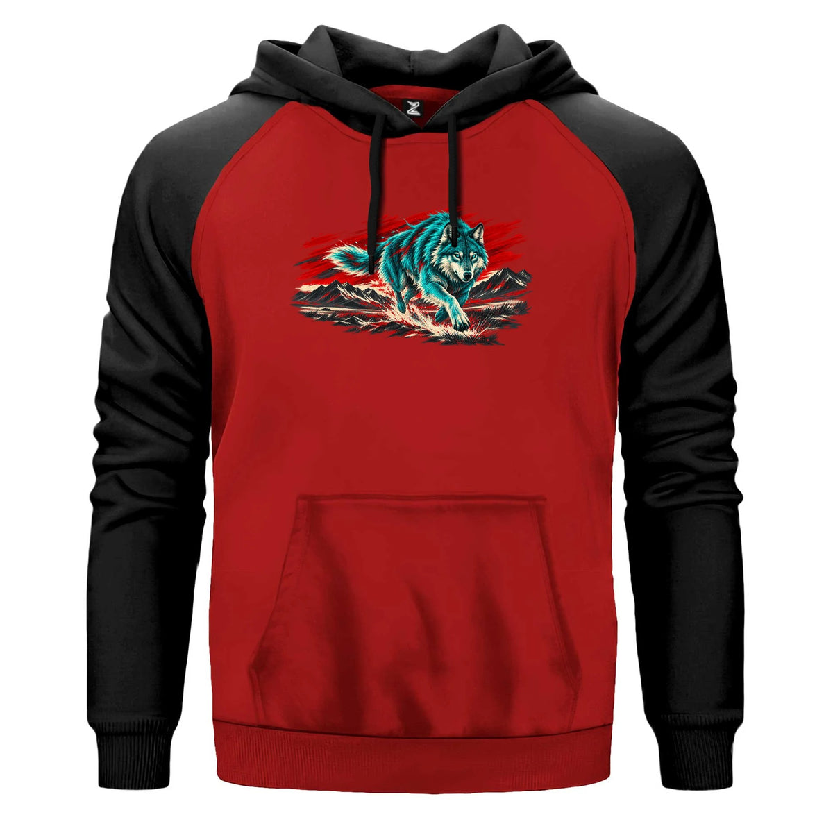 Bozkurt Bozkır Koşuşu Renkli Reglan Kol Sweatshirt Kapşonlu