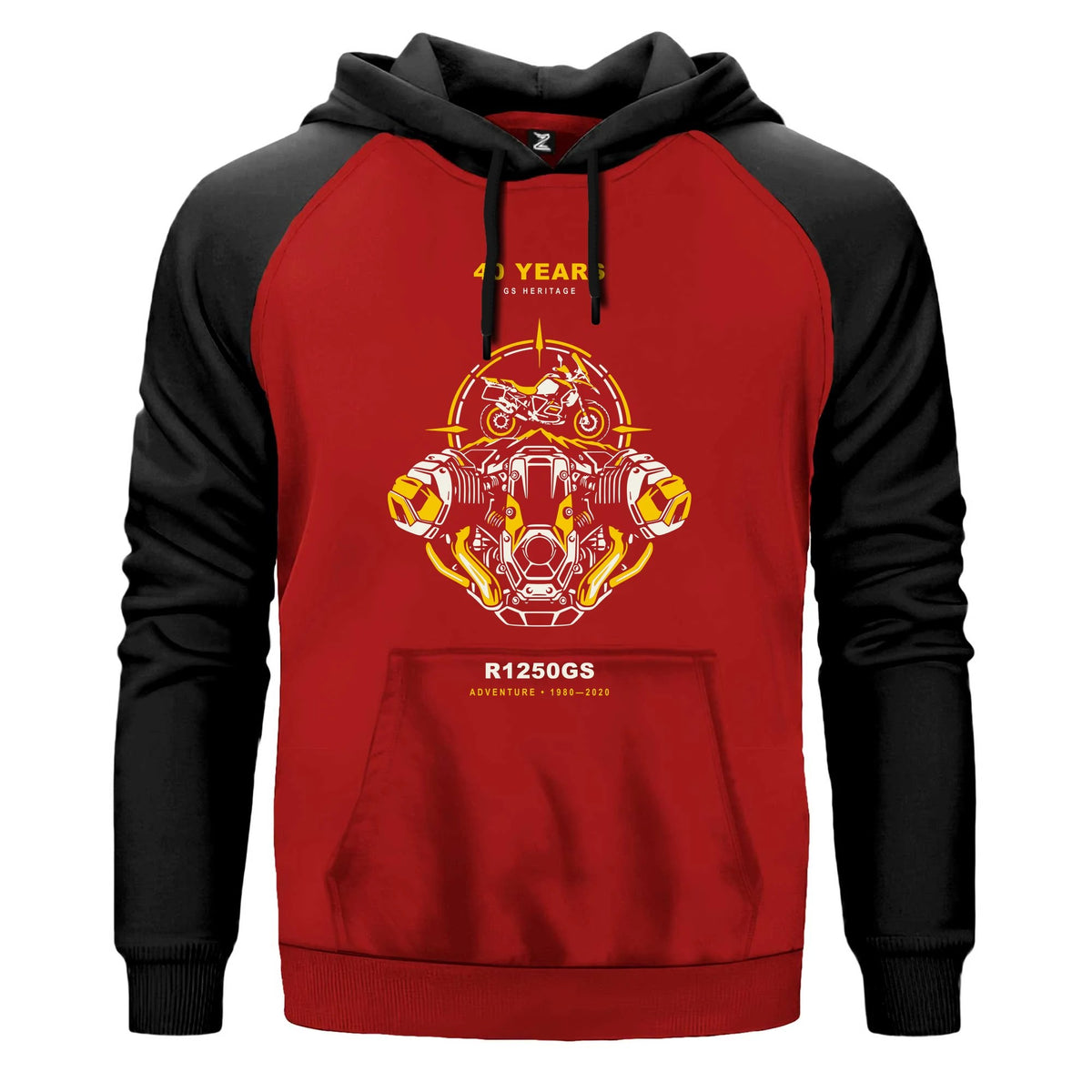 Bmw Boxer Motor Arması Renkli Reglan Kol Sweatshirt Kapşonlu