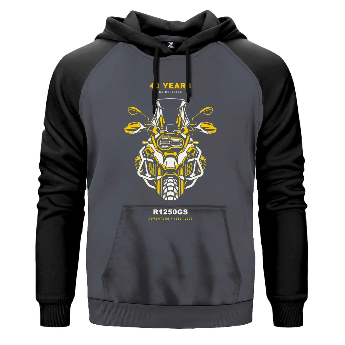 Bmw GS Far Totemi Renkli Reglan Kol Sweatshirt Kapşonlu