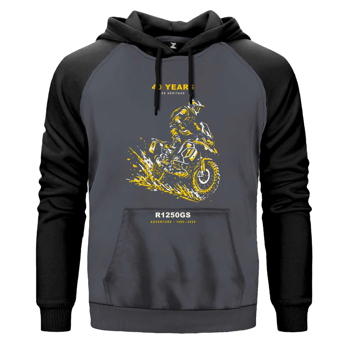 Bmw Çamur Atağı Renkli Reglan Kol Sweatshirt Kapşonlu