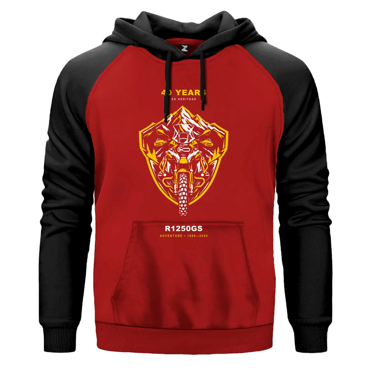 Bmw Dağ Kalkanı Renkli Reglan Kol Sweatshirt Kapşonlu