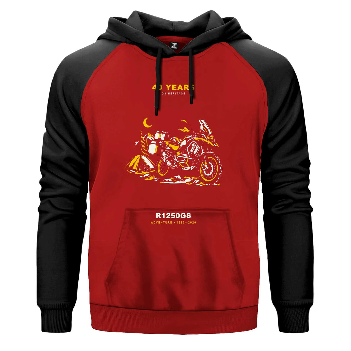 Bmw Gece Dağ Kampı Renkli Reglan Kol Sweatshirt Kapşonlu