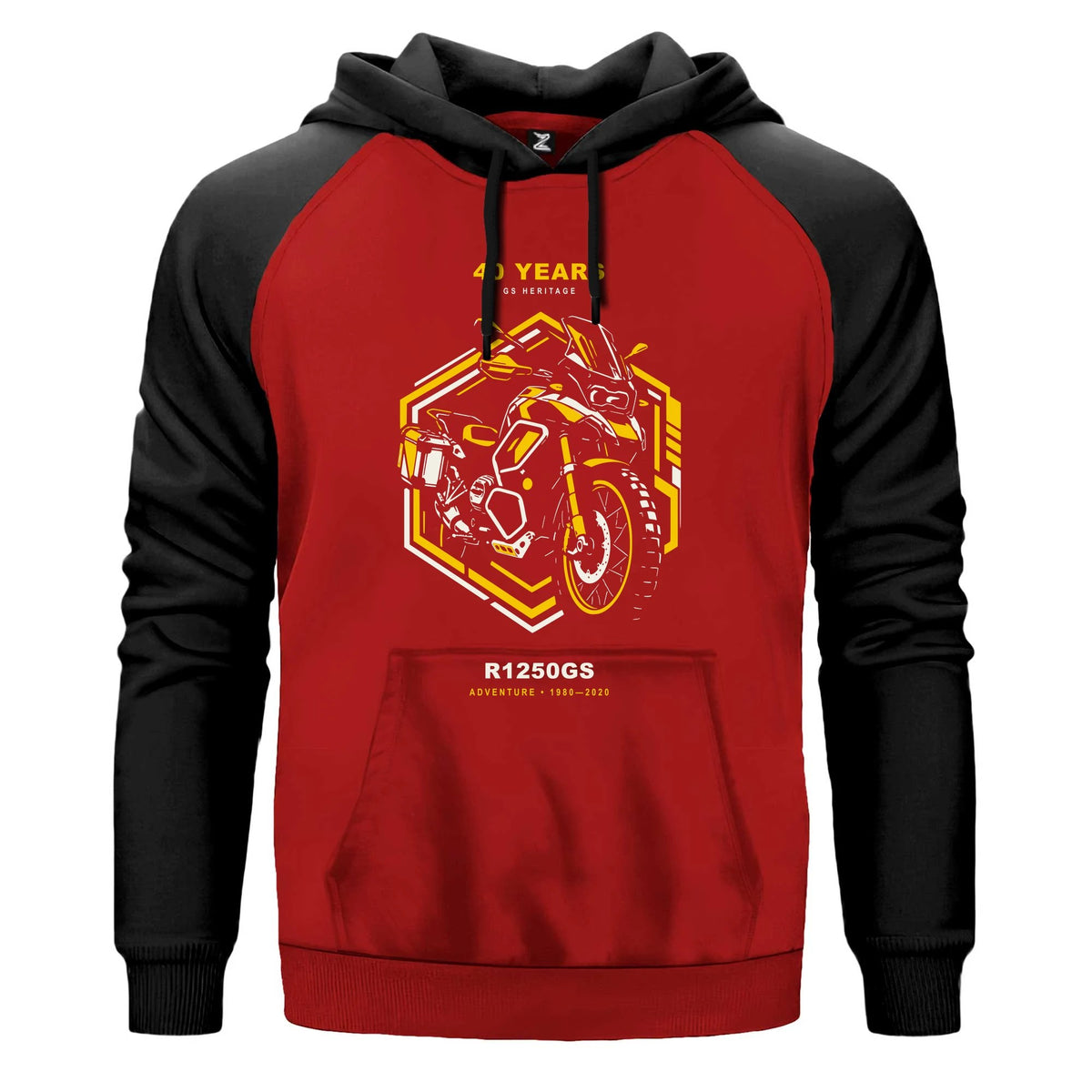 Bmw Teknolojik Altıgen Renkli Reglan Kol Sweatshirt Kapşonlu