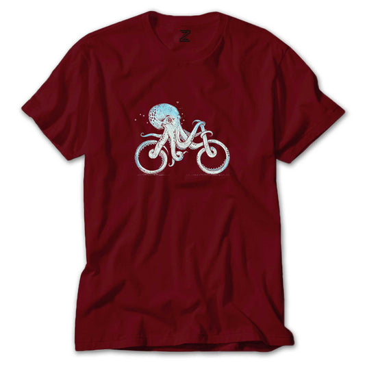 Octopus Biker Renkli Tişört