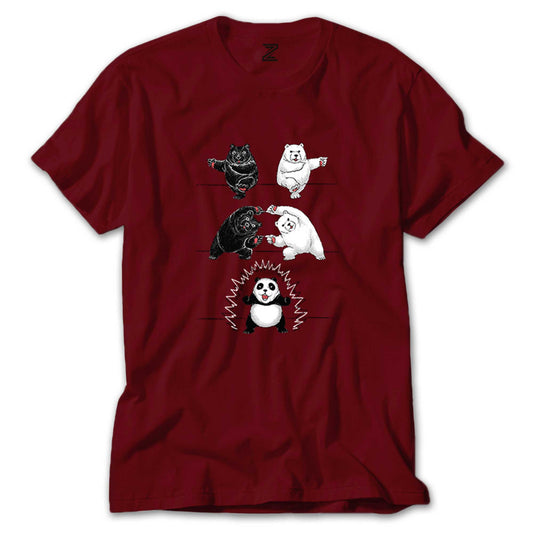 Panda And Bear Renkli Tişört