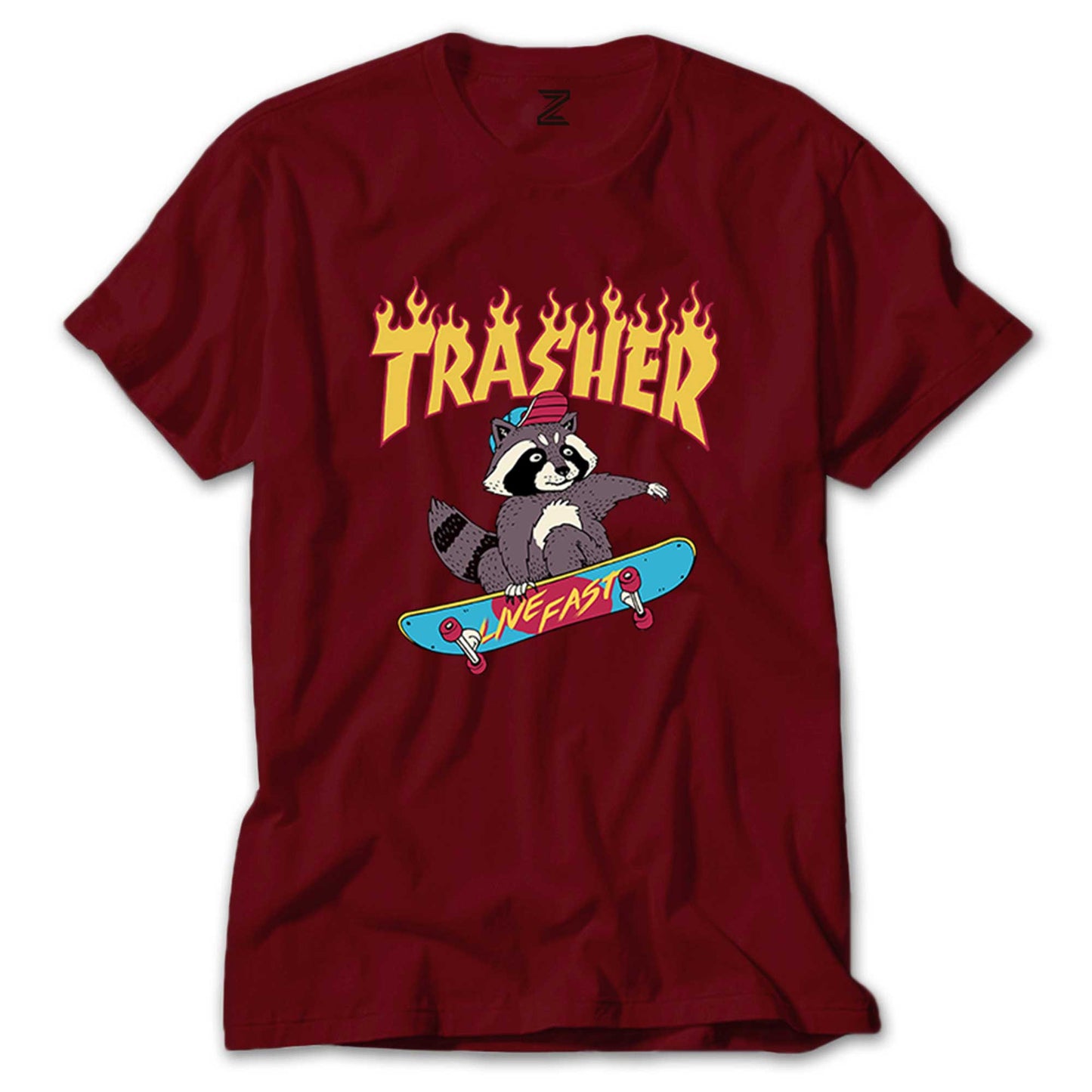 Thrasher Skate Racoon Renkli Tişört