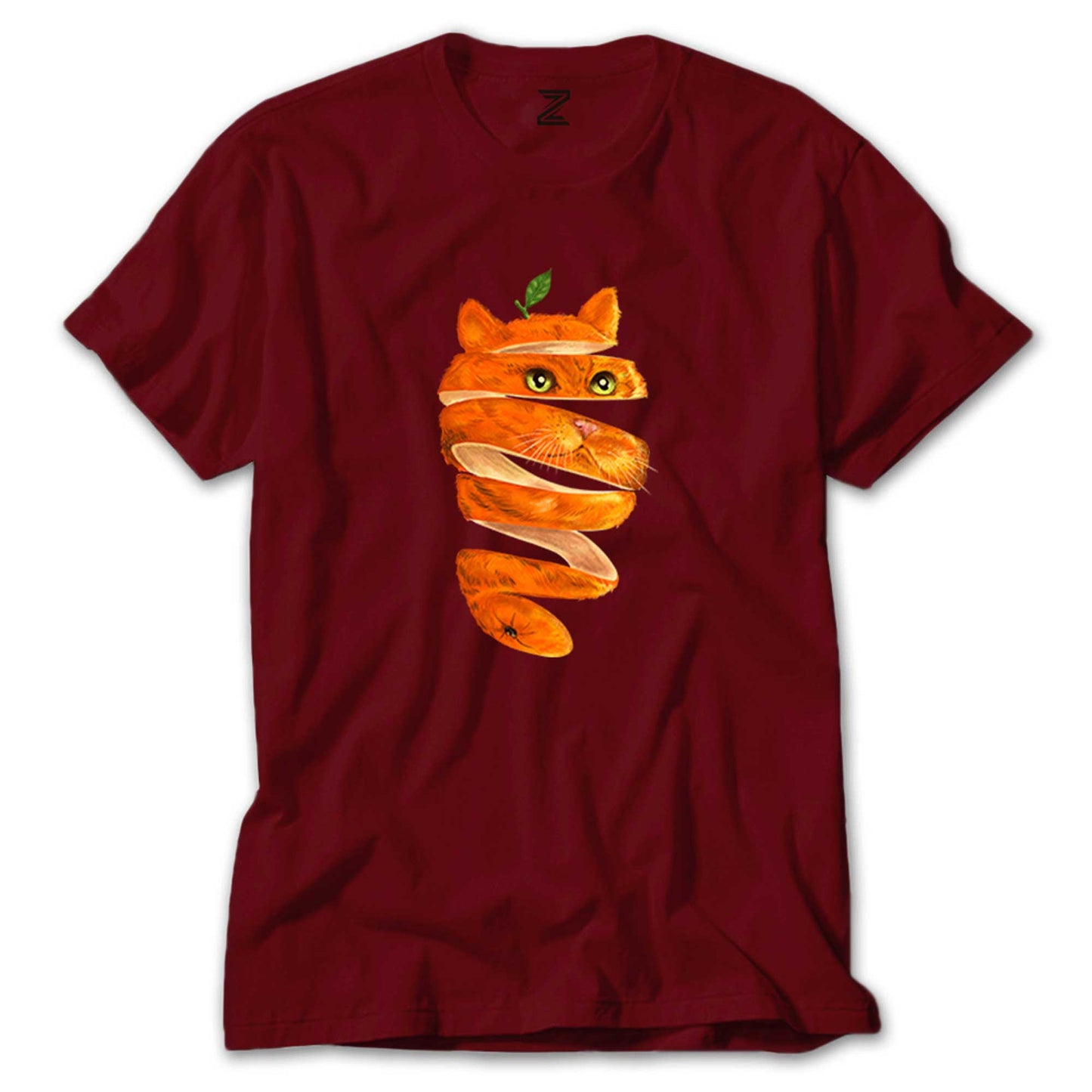 Cat Orange Renkli Tişört