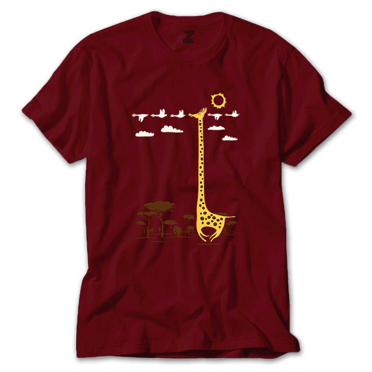 Zürafa Mutlu Renkli Tişört