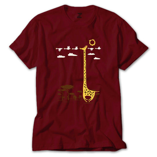 Zürafa Mutlu Renkli Tişört