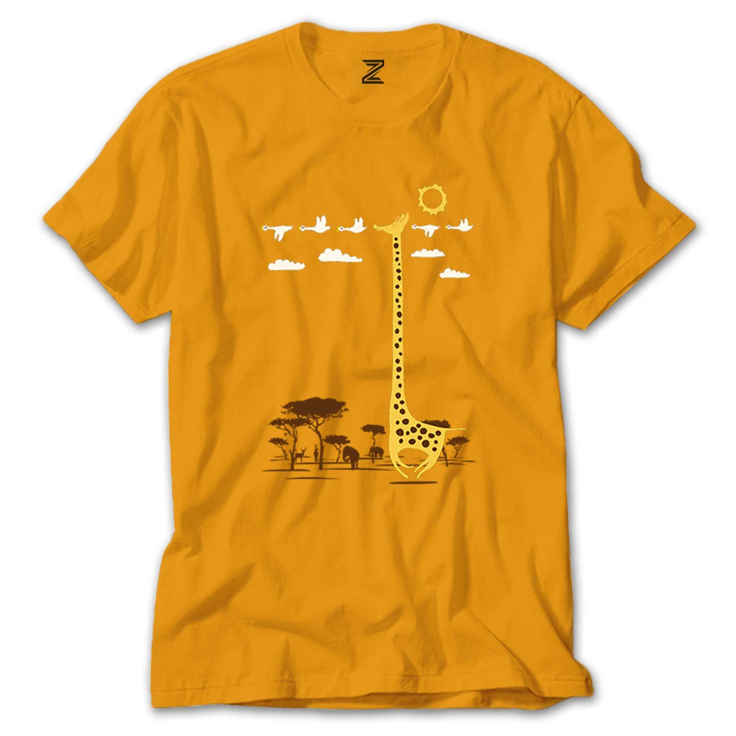 Zürafa Mutlu Renkli Tişört