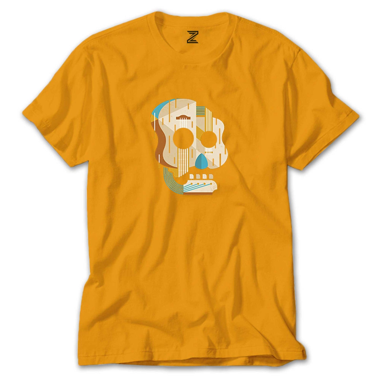 Guitar Skull Renkli Tişört