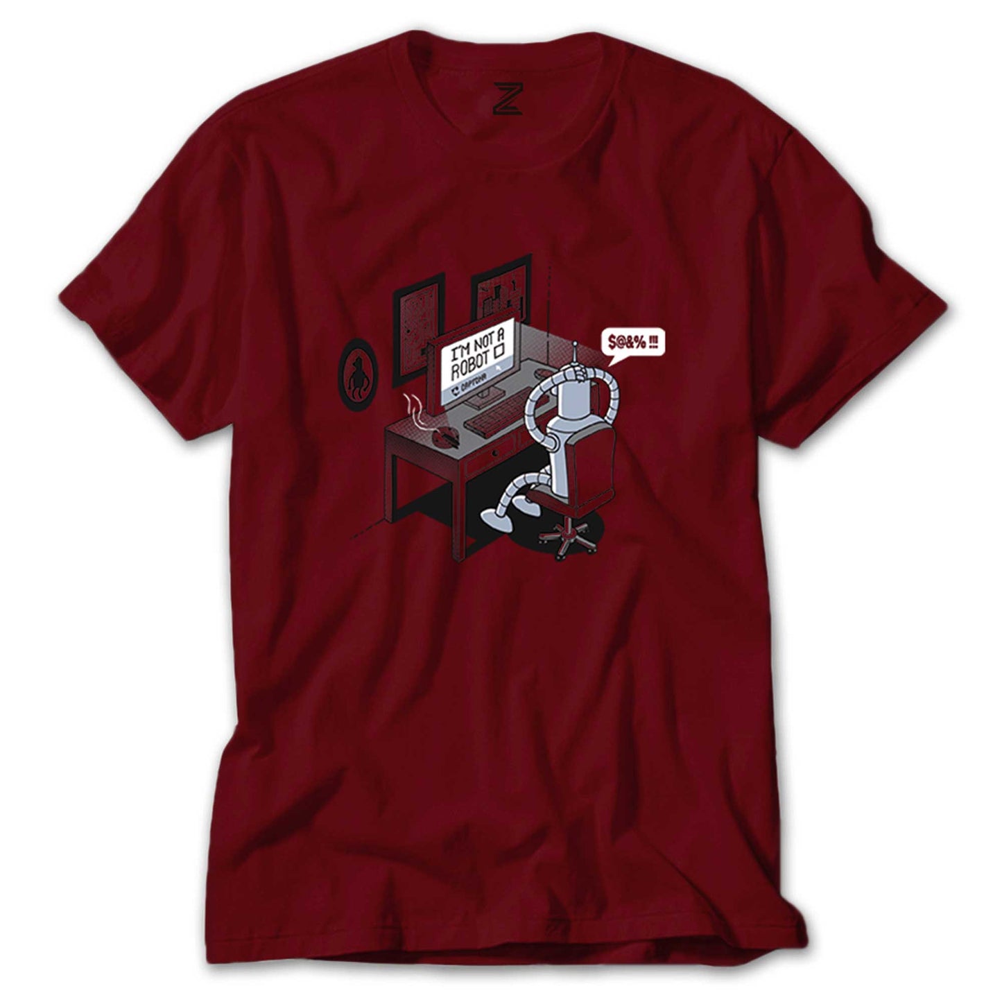 Im Not A Robot Renkli Tişört