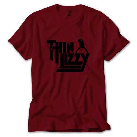 Thin Lizzy Text Renkli Tişört