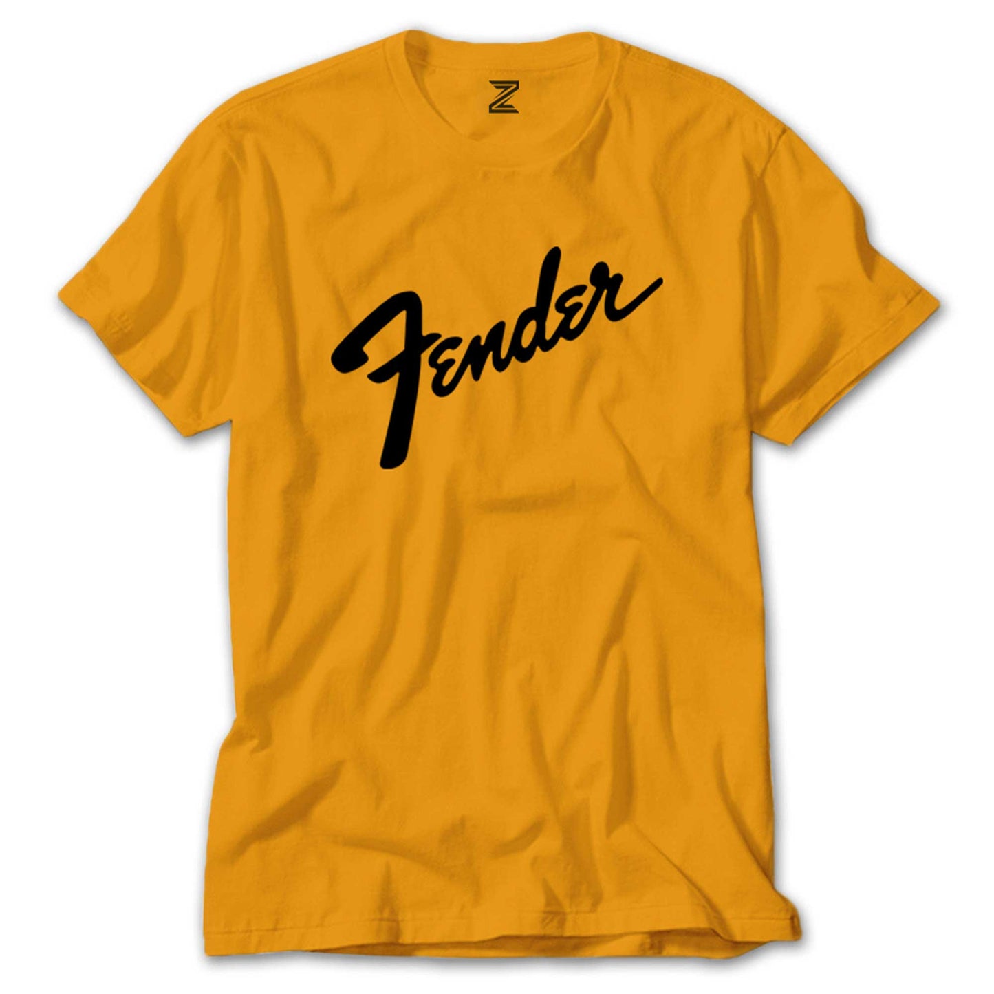 İndirimli Fender Logo 3 Sarı Tişört