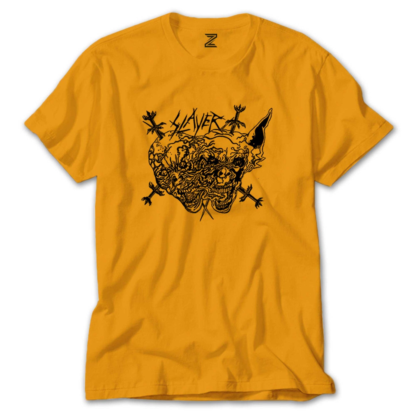 Slayer Cartoon Skull Renkli Tişört