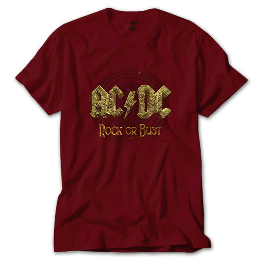 AC DC Rock Or Bust Renkli Tişört