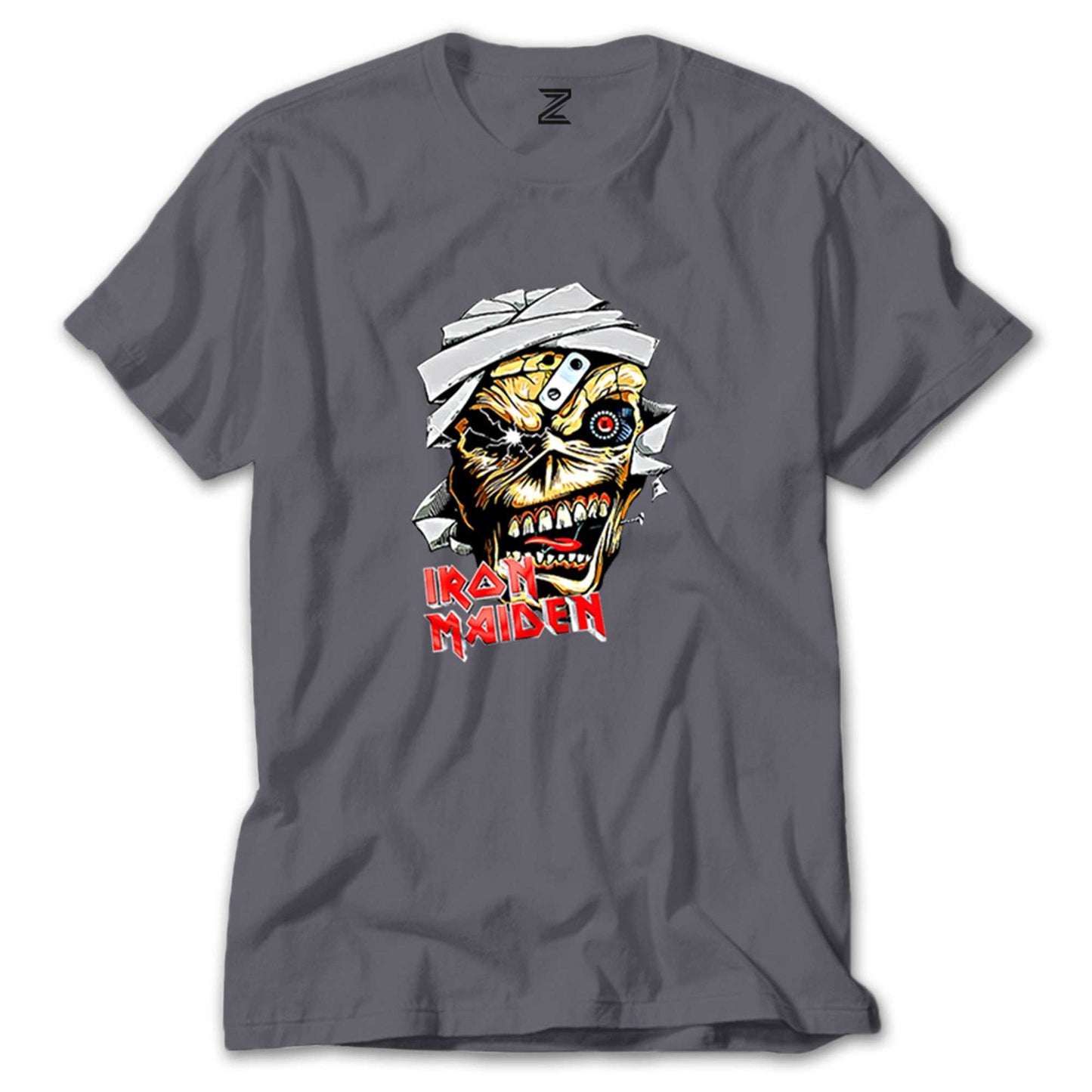 Iron Maiden Skull Cartoon Renkli Tişört