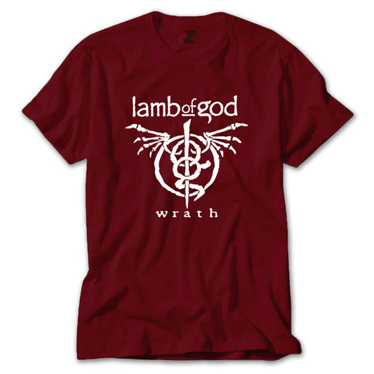 İndirimli Lamb Of God Wrath Kırmızı Tişört