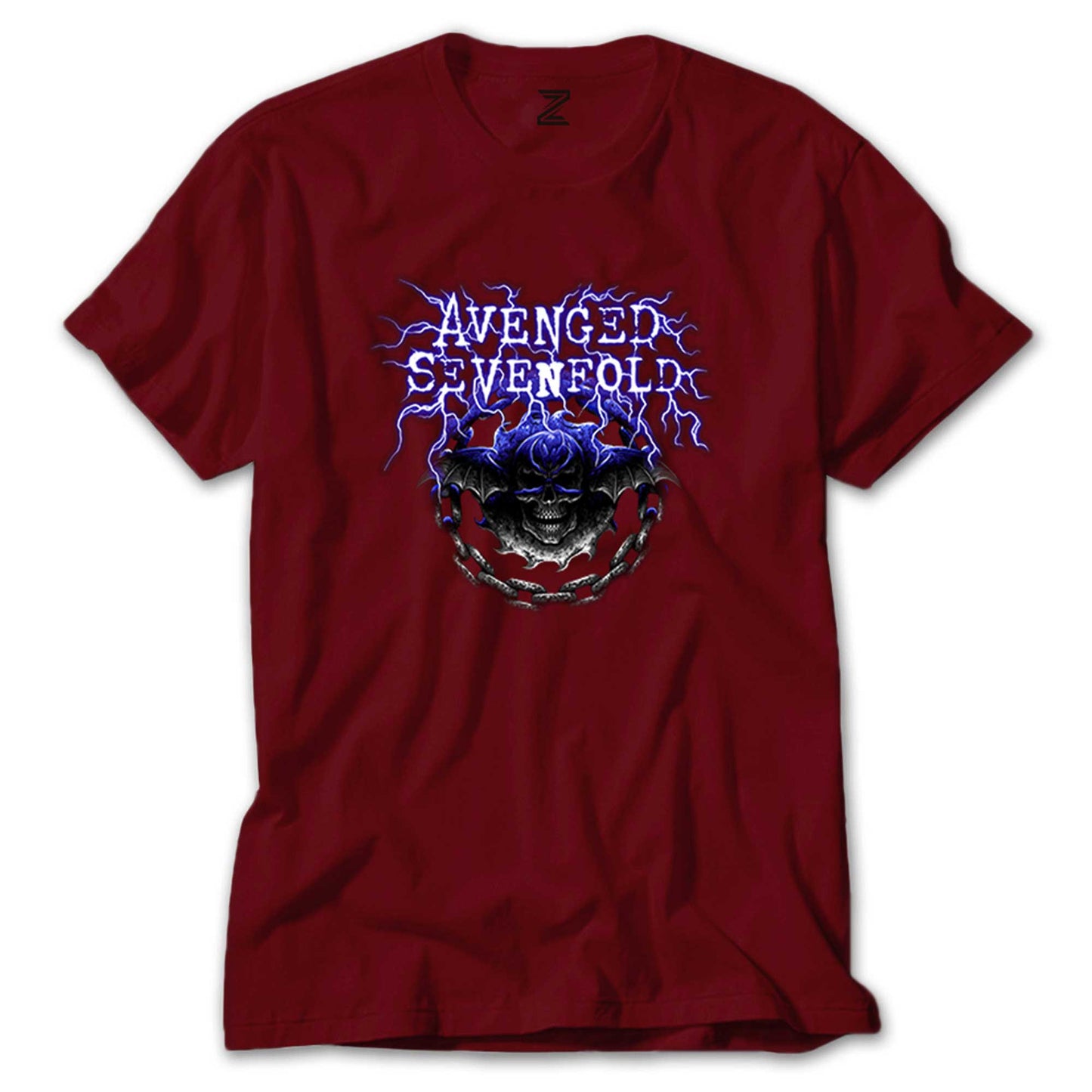 Avenged Sevenfold Lighting Skull Renkli Tişört