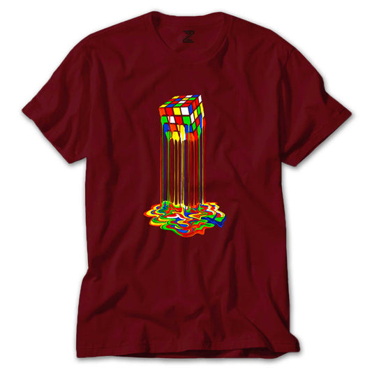 Rubix Cube Rainbow Renkli Tişört