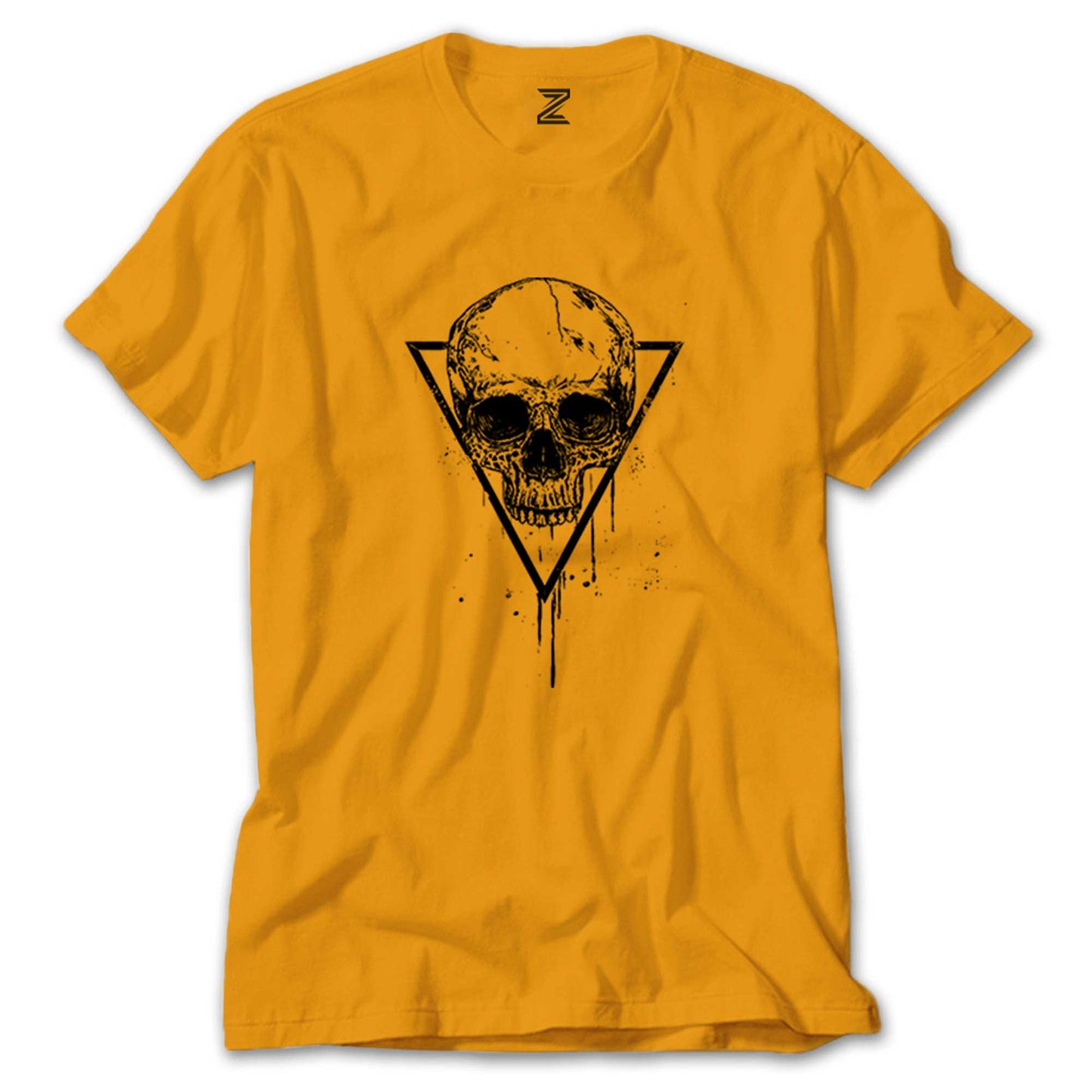 Skull Black Kuru Kafa Renkli Tişört