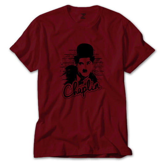 Charlie Chaplin Wall Renkli Tişört