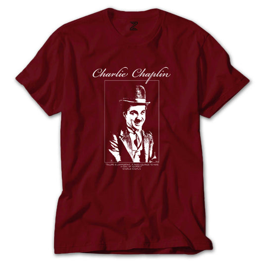 Charlie Chaplin Quotes Renkli Tişört