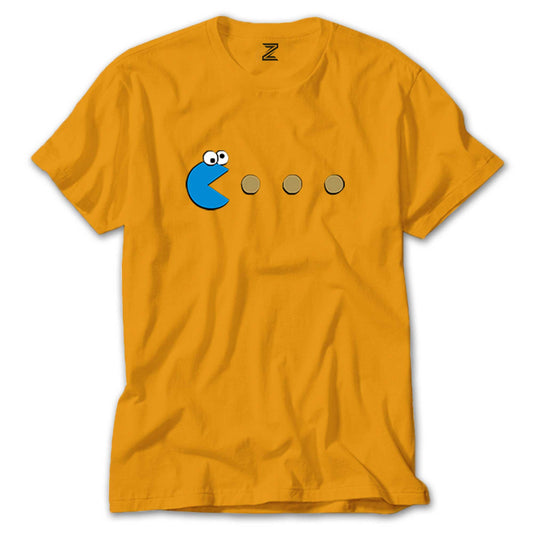 Pac Man Blue Renkli Tişört