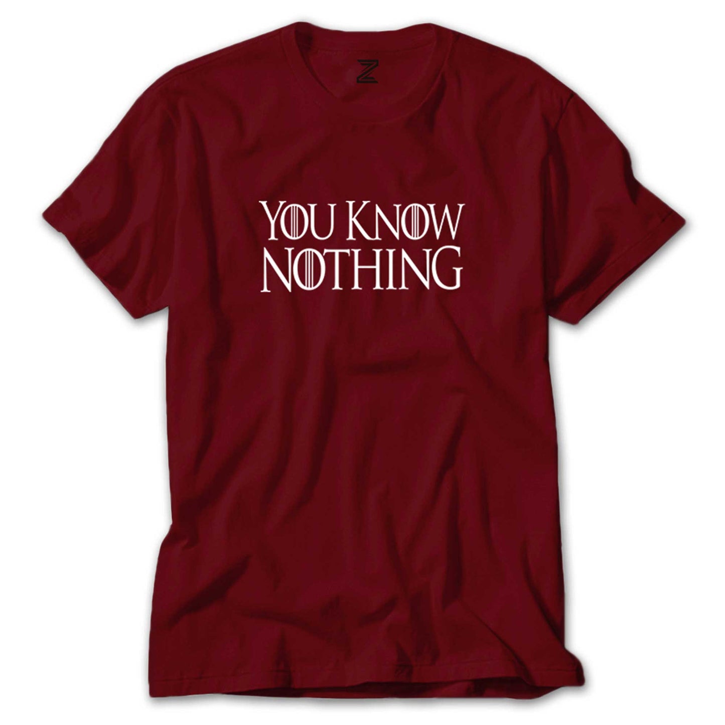 İndirimli You Know Nothing Kırmızı Tişört