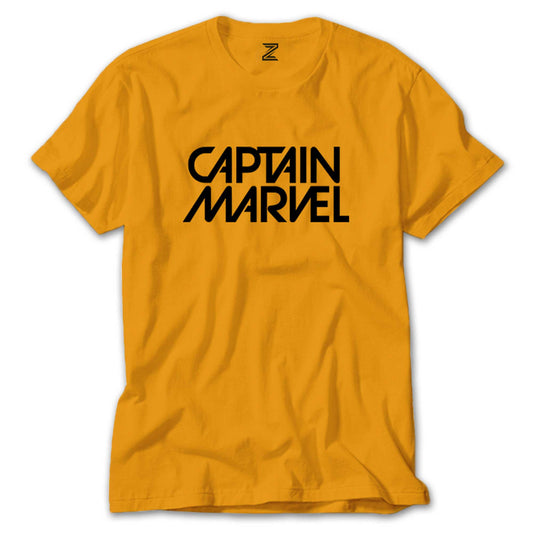 Captain Marvel Text Renkli Tişört