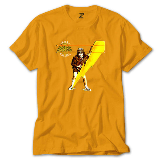 AC DC High Voltage Framed Renkli Tişört