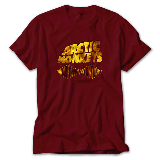 Arctic Monkeys Logo Wave Gold Renkli Tişört