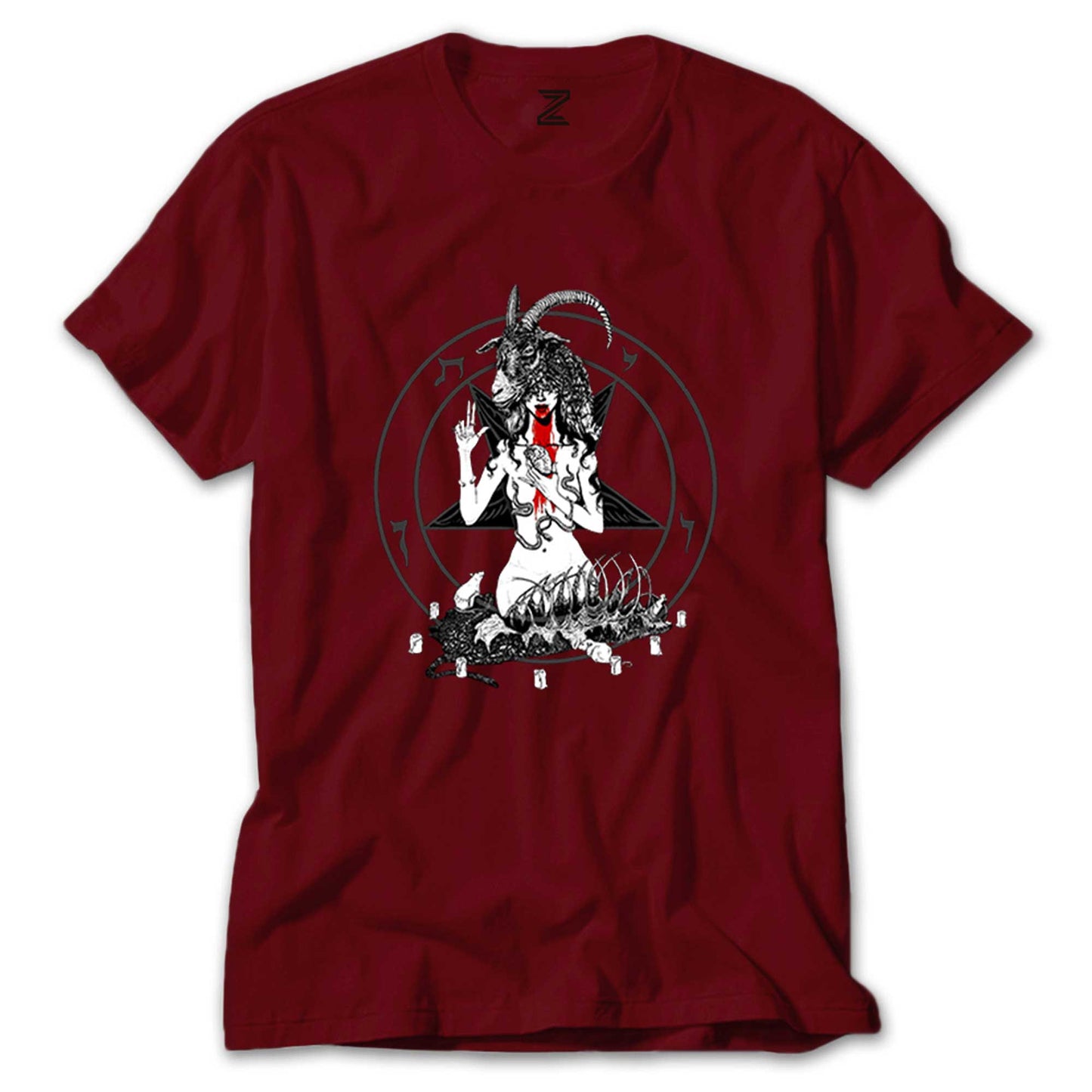 Baphomet Blood Renkli Tişört