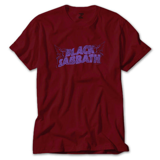 Black Sabbath Purple Logo Renkli Tişört