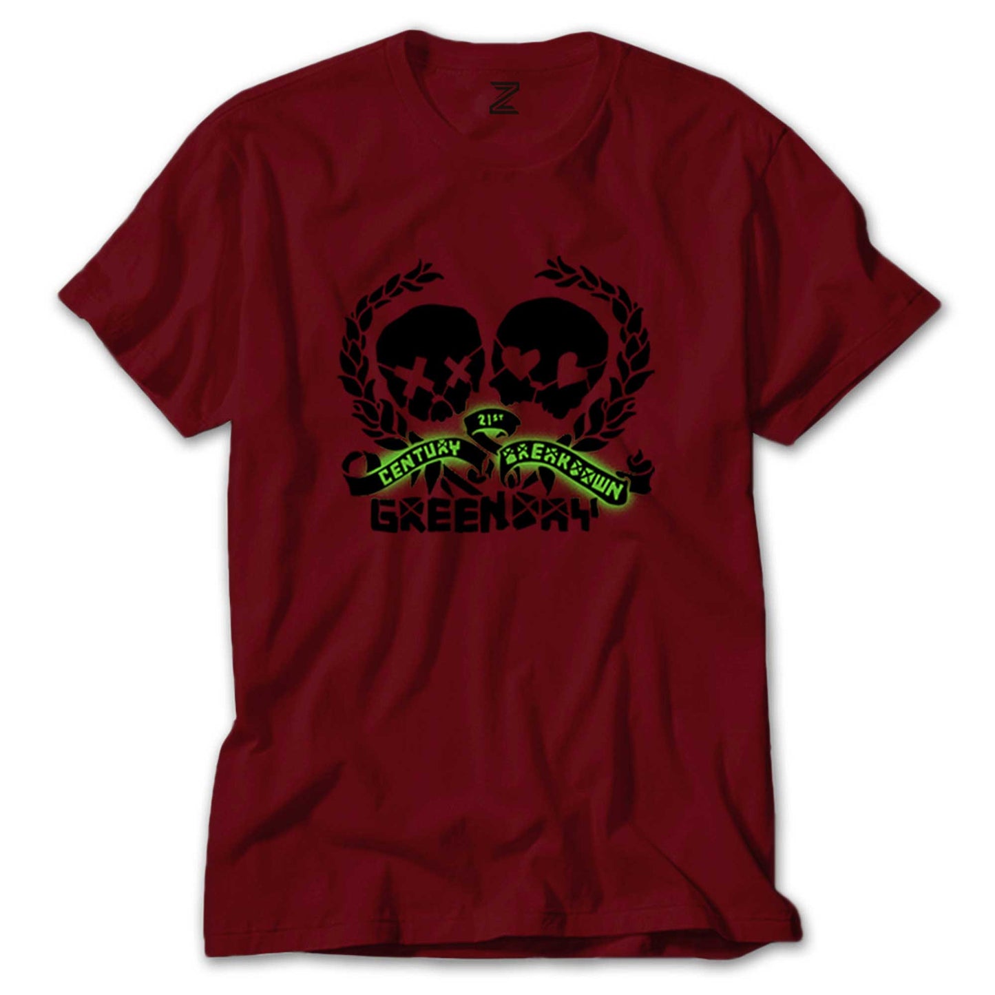 Green Day Skull Renkli Tişört