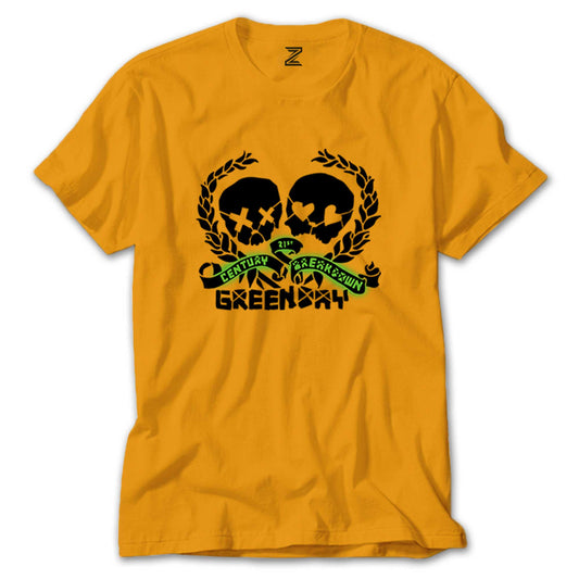 Green Day Skull Renkli Tişört