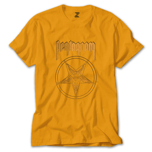Pentagram Logo and Text 3 Renkli Tişört