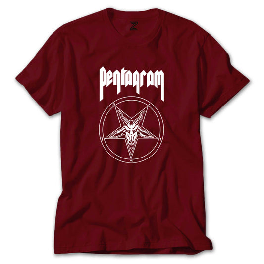 Pentagram Logo and Text 2 Renkli Tişört