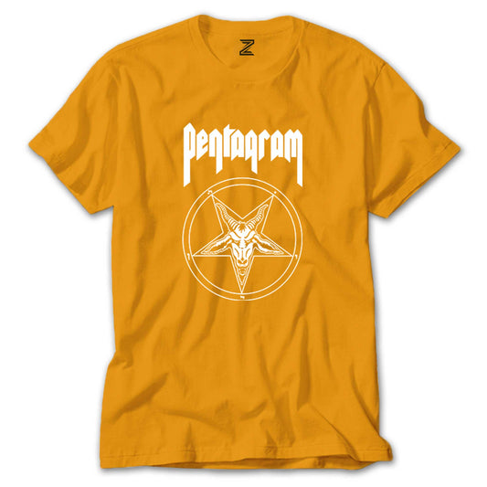 Pentagram Logo and Text 2 Renkli Tişört
