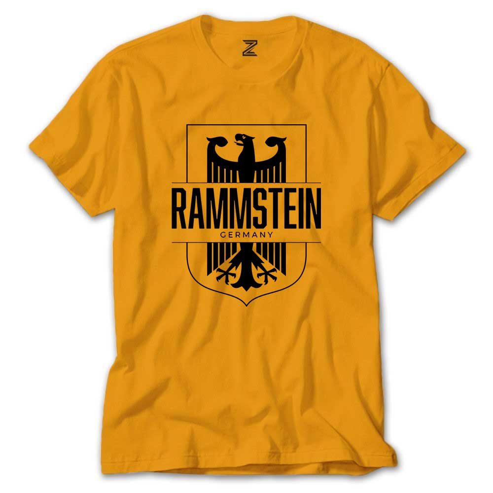 İndirimli Rammstein Germany Sarı Tişört
