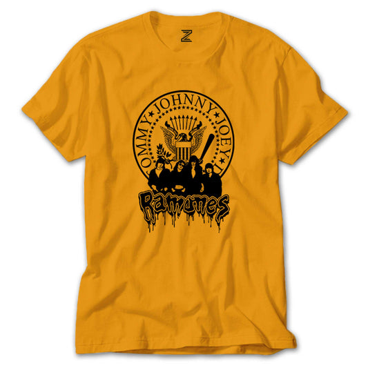 Ramones Text and Group Renkli Tişört