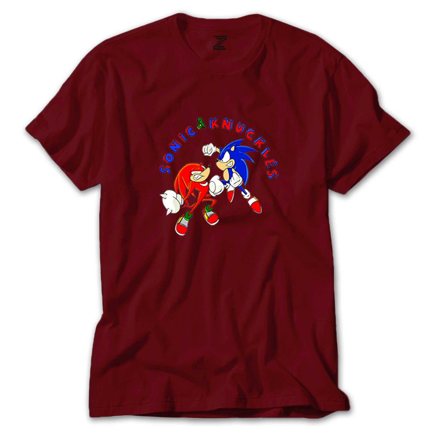 Sonic and Knuckles Fighting Renkli Tişört