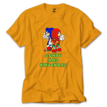 Sonic and Knuckles Renkli Tişört
